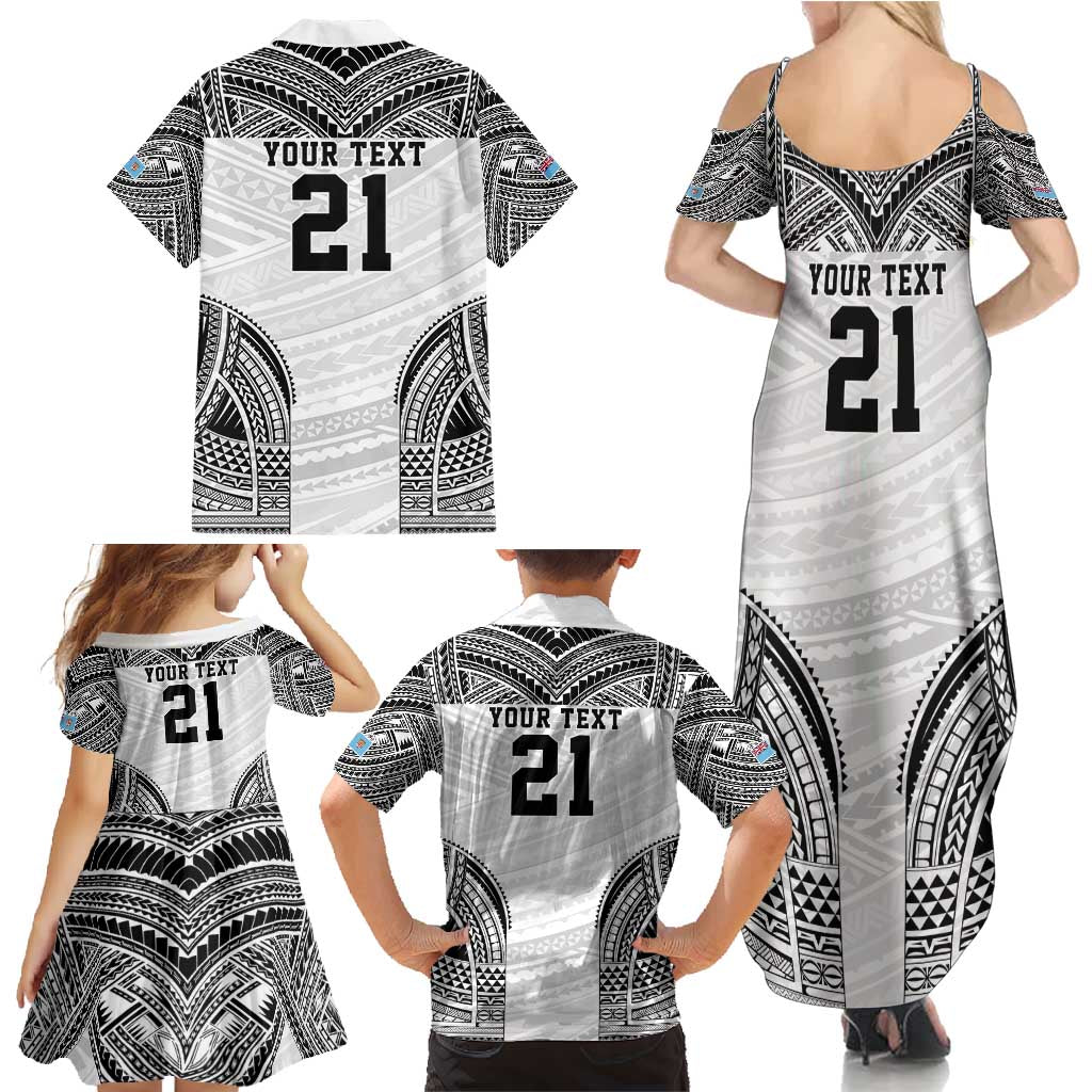 Flying Fijians Pacific Fiji Rugby Custom Family Matching Summer Maxi Dress and Hawaiian Shirt Polynesian Pattern LT9 - Polynesian Pride