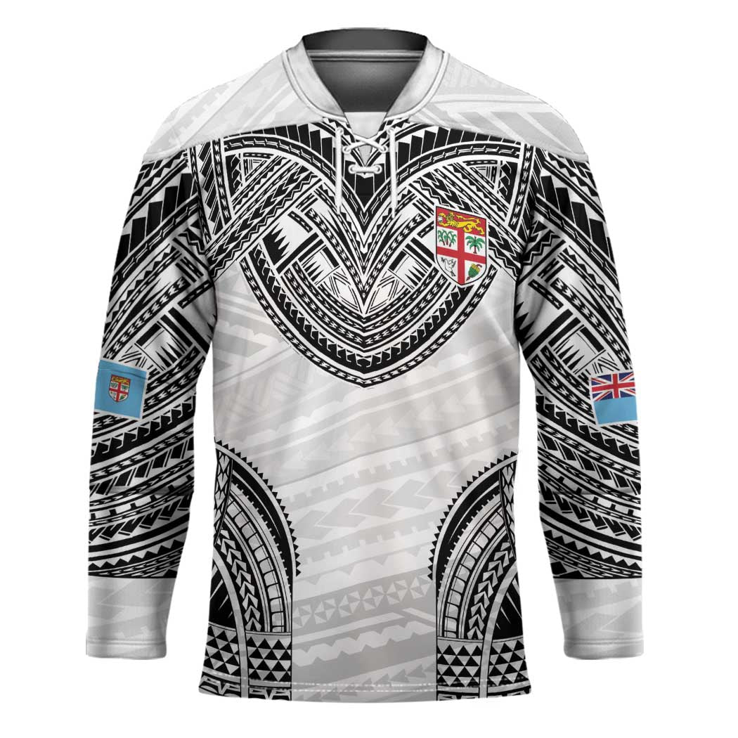 Flying Fijians Pacific Fiji Rugby Custom Hockey Jersey Polynesian Pattern - Polynesian Pride
