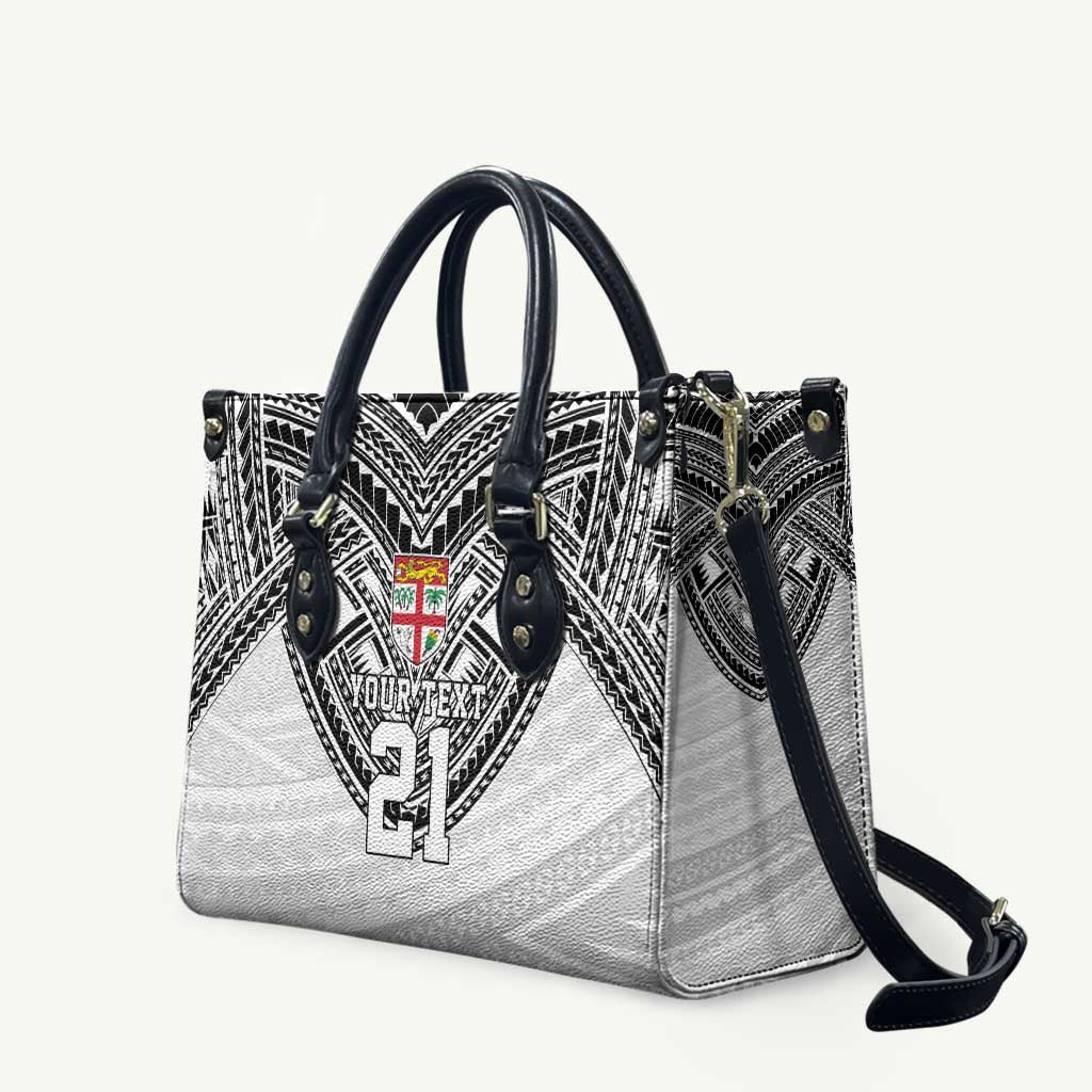 Flying Fijians Pacific Fiji Rugby Custom Leather Bag Polynesian Pattern - Polynesian Pride