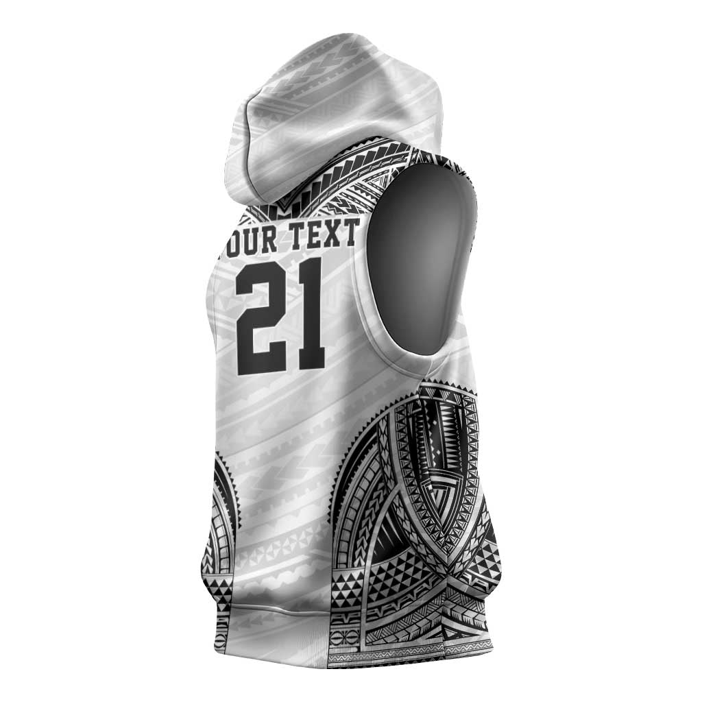 Flying Fijians Pacific Fiji Rugby Custom Sleeveless Hoodie Polynesian Pattern - Polynesian Pride
