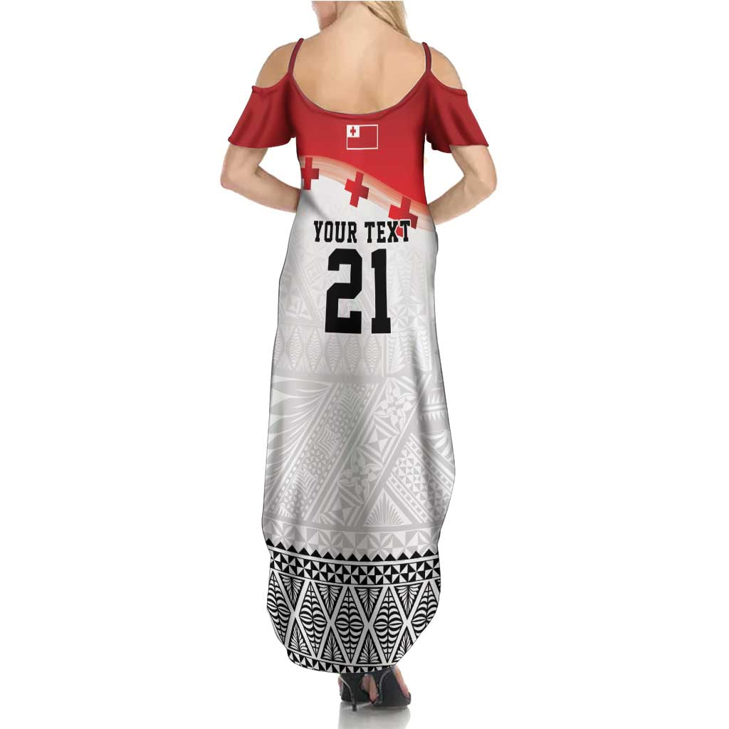 Ikale Tahi Pacific Tonga Rugby Custom Family Matching Summer Maxi Dress and Hawaiian Shirt Tongan Ngatu with Flag Pattern LT9 - Polynesian Pride