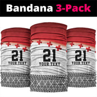 Ikale Tahi Pacific Tonga Rugby Custom Neck Gaiter Tongan Ngatu with Flag Pattern LT9 package One Size: 25*50cm Red - Polynesian Pride