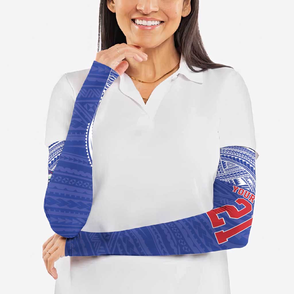 Manu Samoa Pacific Samoa Rugby Custom Arm Sleeves Polynesian Pattern - Polynesian Pride