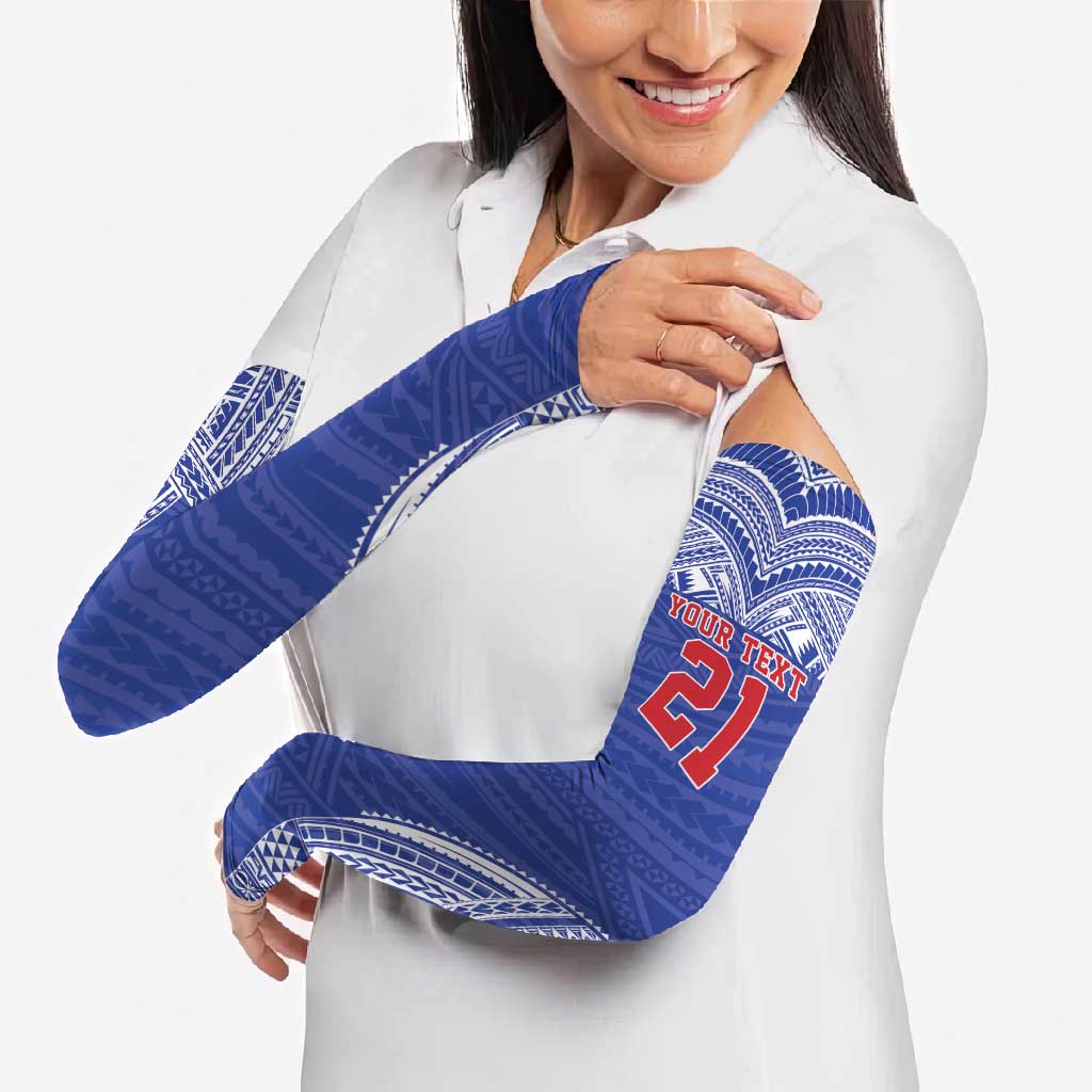 Manu Samoa Pacific Samoa Rugby Custom Arm Sleeves Polynesian Pattern - Polynesian Pride