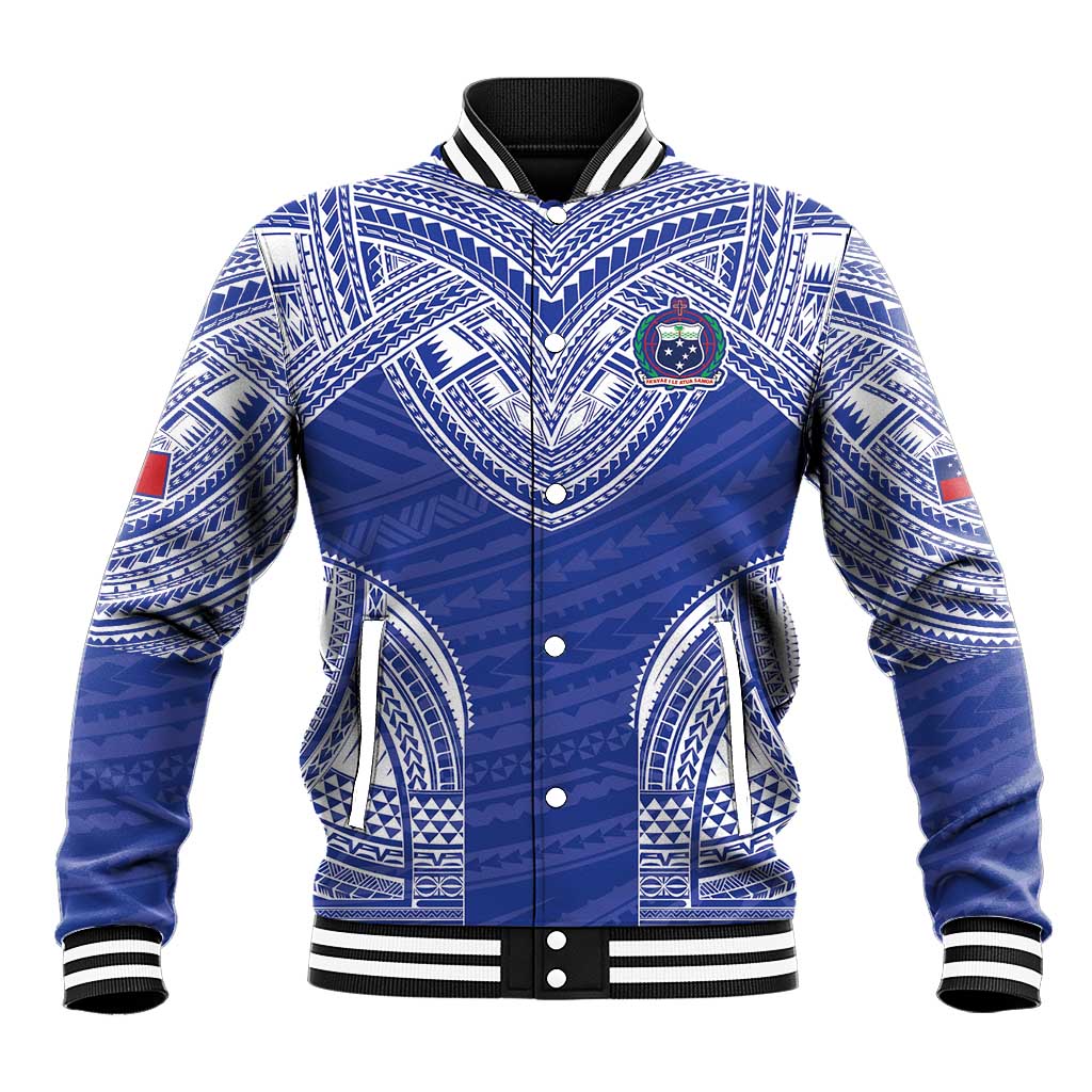 Manu Samoa Pacific Samoa Rugby Custom Baseball Jacket Polynesian Pattern