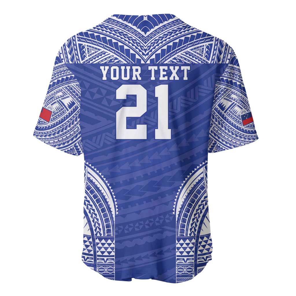 Manu Samoa Pacific Samoa Rugby Custom Baseball Jersey Polynesian Pattern