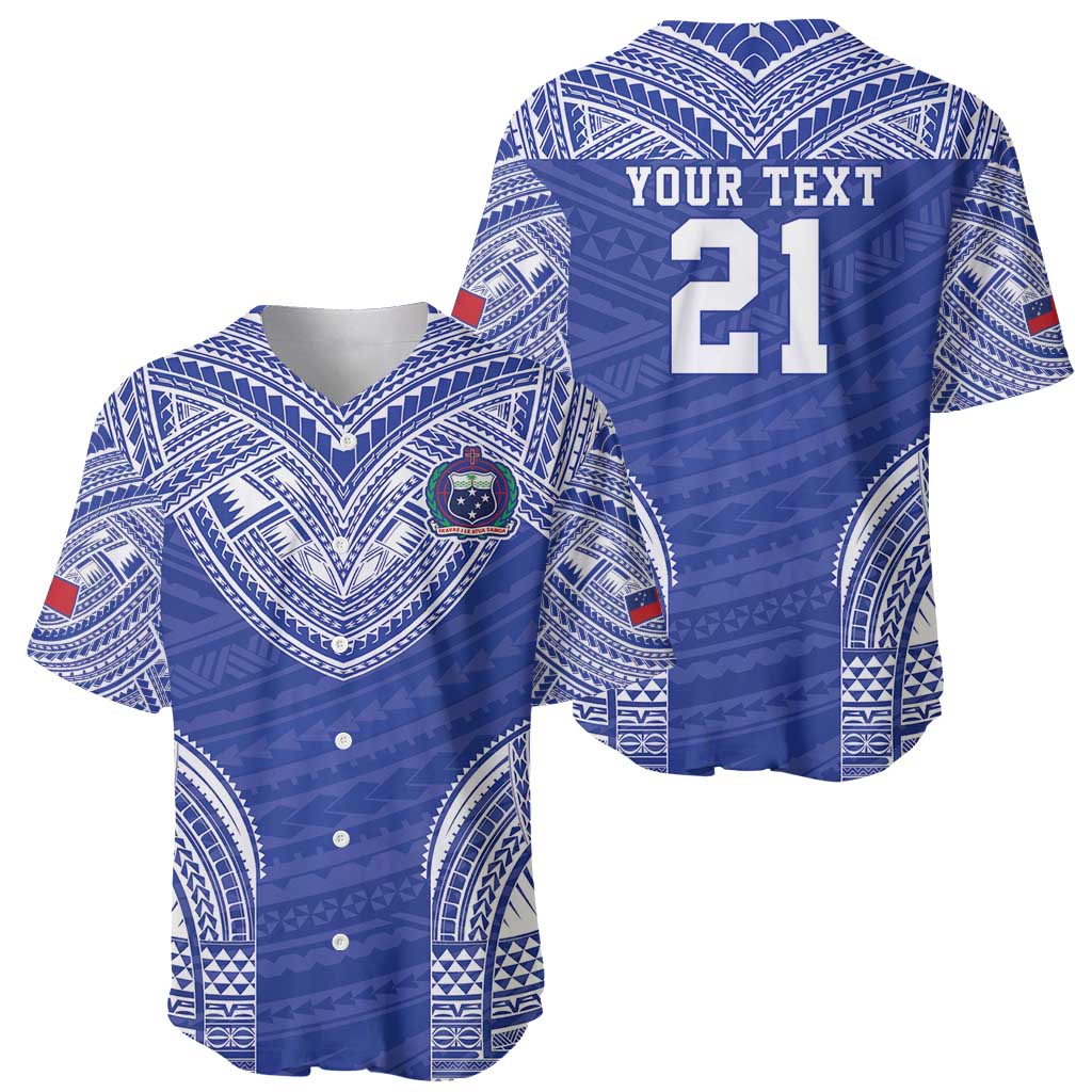 Manu Samoa Pacific Samoa Rugby Custom Baseball Jersey Polynesian Pattern