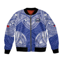 Manu Samoa Pacific Samoa Rugby Custom Bomber Jacket Polynesian Pattern