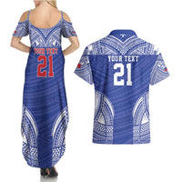 Manu Samoa Pacific Samoa Rugby Custom Couples Matching Summer Maxi Dress and Hawaiian Shirt Polynesian Pattern