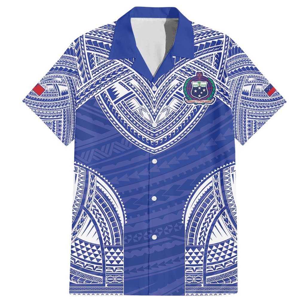 Manu Samoa Pacific Samoa Rugby Custom Family Matching Off Shoulder Maxi Dress and Hawaiian Shirt Polynesian Pattern