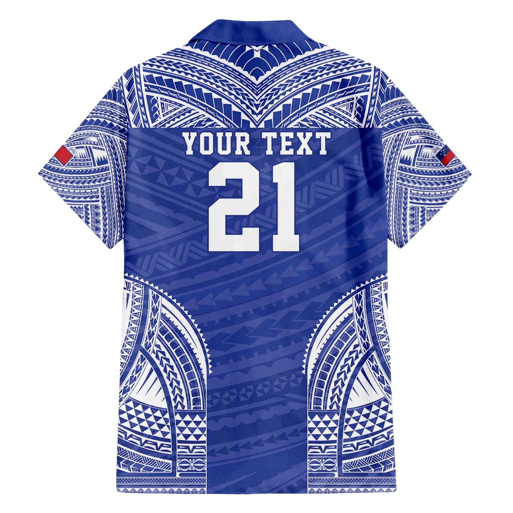 Manu Samoa Pacific Samoa Rugby Custom Family Matching Off Shoulder Maxi Dress and Hawaiian Shirt Polynesian Pattern