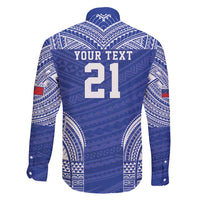 Manu Samoa Pacific Samoa Rugby Custom Family Matching Off Shoulder Maxi Dress and Hawaiian Shirt Polynesian Pattern