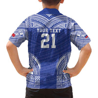 Manu Samoa Pacific Samoa Rugby Custom Family Matching Tank Maxi Dress and Hawaiian Shirt Polynesian Pattern