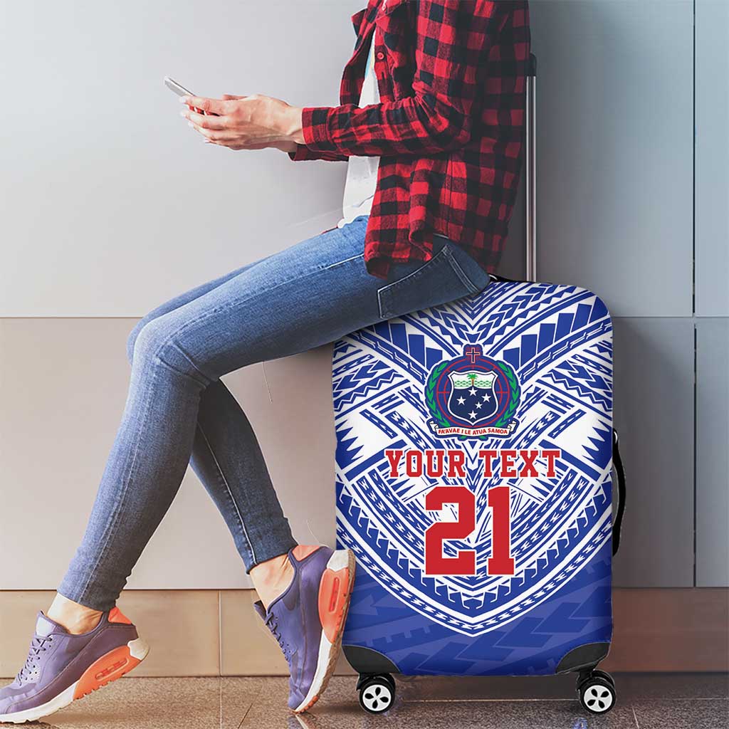 Manu Samoa Pacific Samoa Rugby Custom Luggage Cover Polynesian Pattern