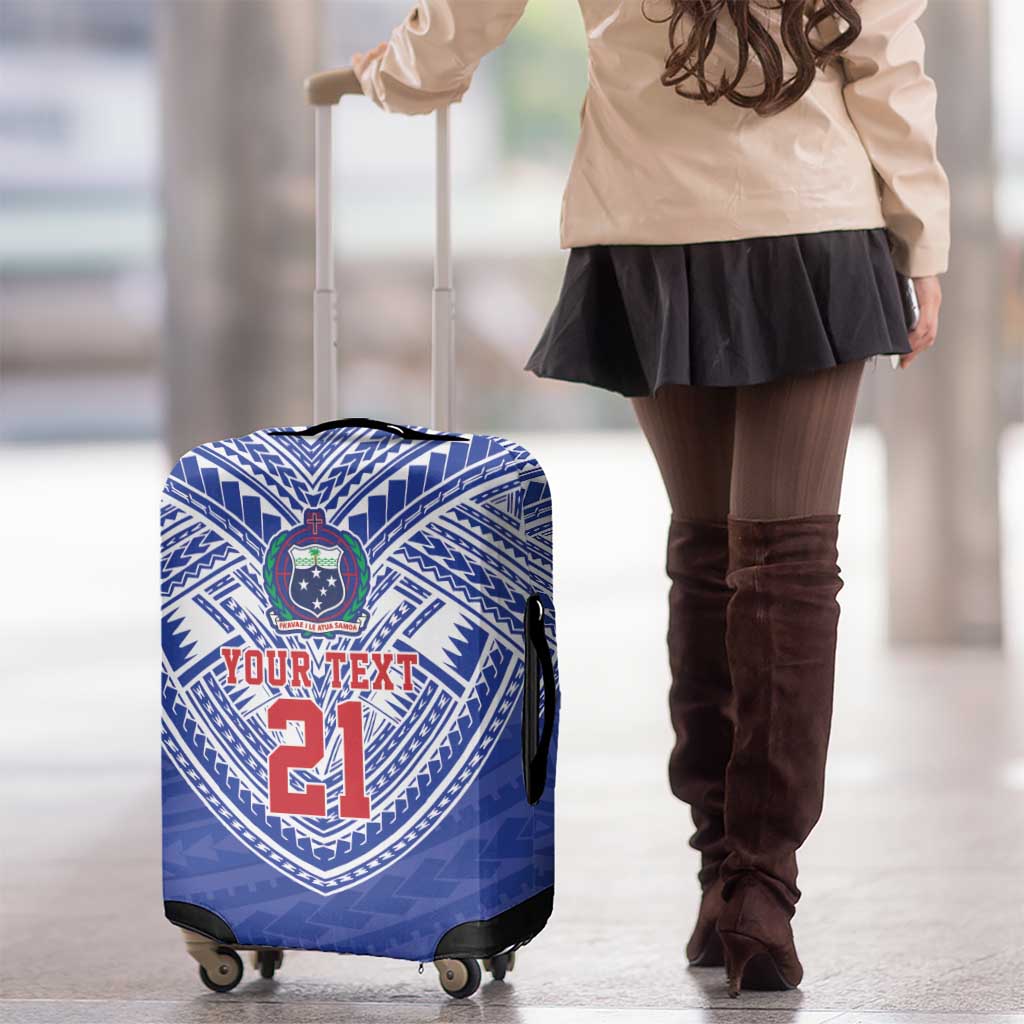 Manu Samoa Pacific Samoa Rugby Custom Luggage Cover Polynesian Pattern