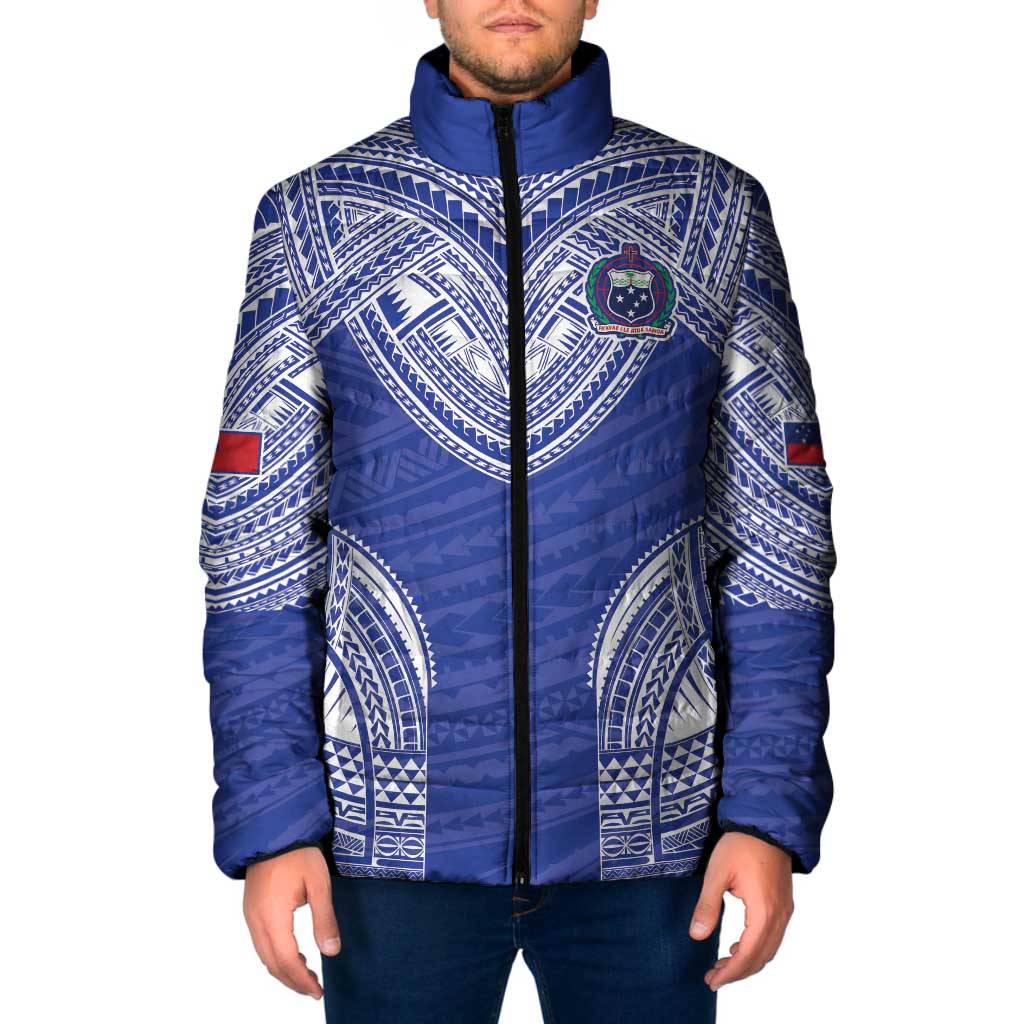 Manu Samoa Pacific Samoa Rugby Custom Padded Jacket Polynesian Pattern - Polynesian Pride