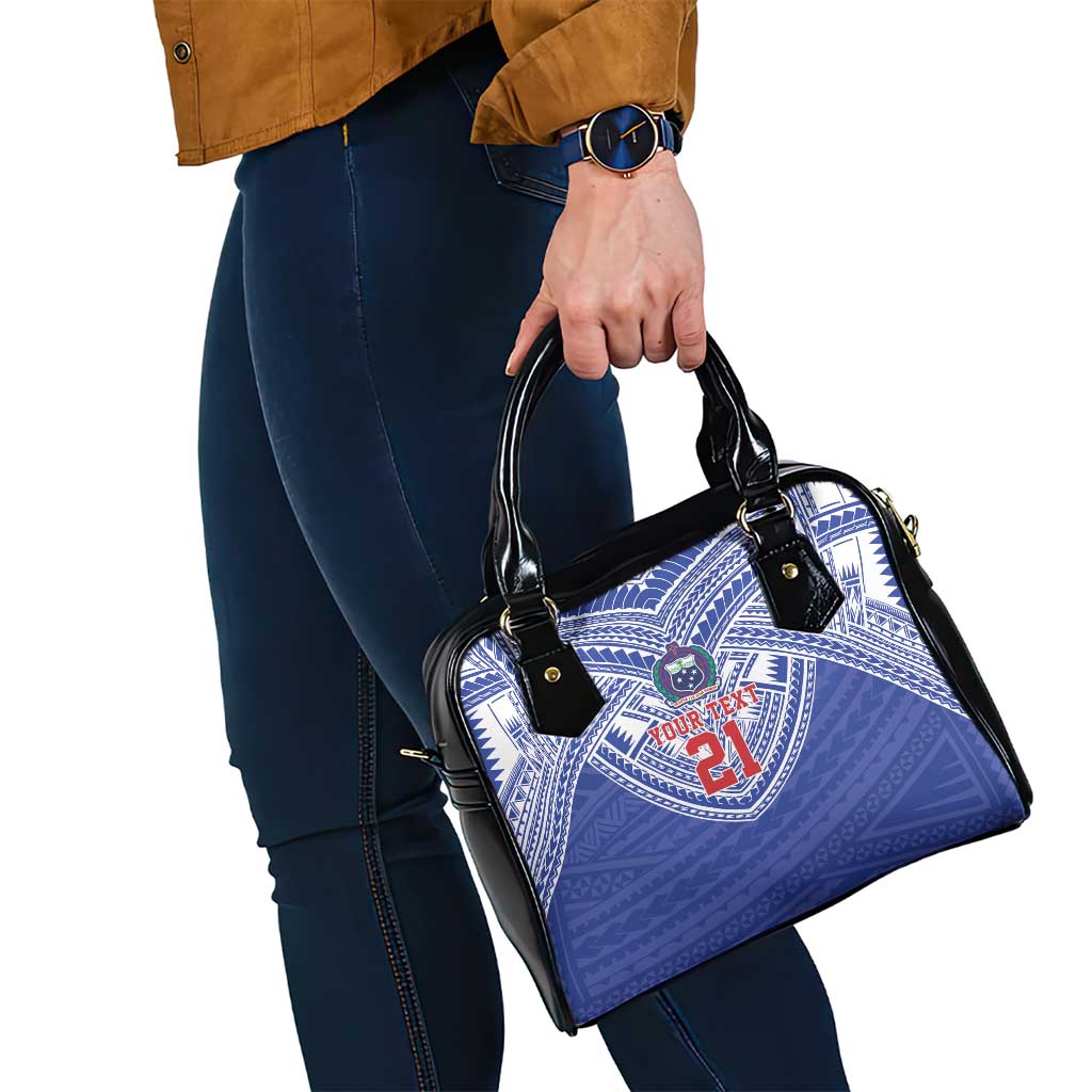 Manu Samoa Pacific Samoa Rugby Custom Shoulder Handbag Polynesian Pattern