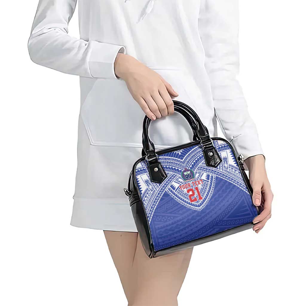 Manu Samoa Pacific Samoa Rugby Custom Shoulder Handbag Polynesian Pattern