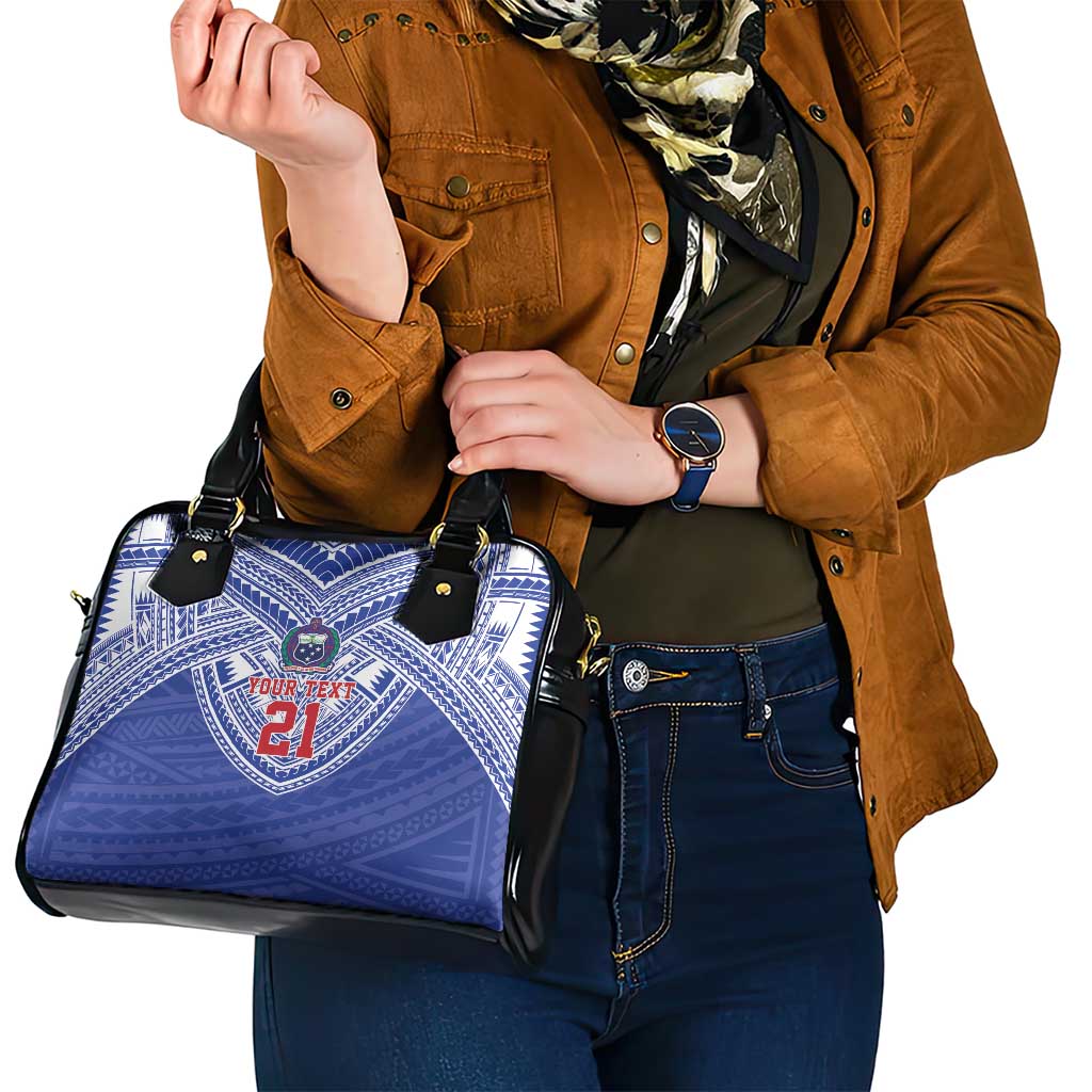 Manu Samoa Pacific Samoa Rugby Custom Shoulder Handbag Polynesian Pattern