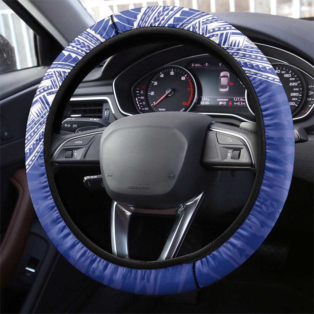 Manu Samoa Pacific Samoa Rugby Steering Wheel Cover Polynesian Pattern