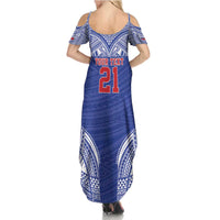 Manu Samoa Pacific Samoa Rugby Custom Summer Maxi Dress Polynesian Pattern