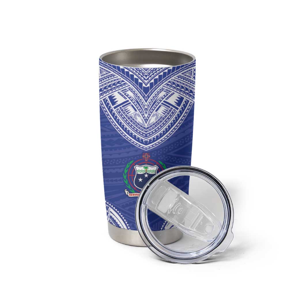 Manu Samoa Pacific Samoa Rugby Custom Tumbler Cup Polynesian Pattern