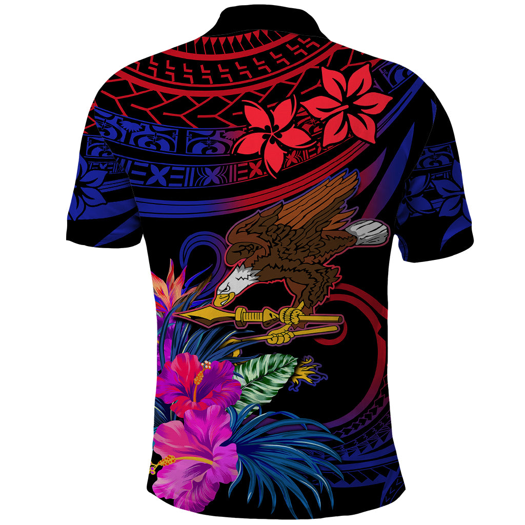 Custom American Samoa Polo Shirt Manua Cession Day Polynesian Tribal LT9 - Polynesian Pride