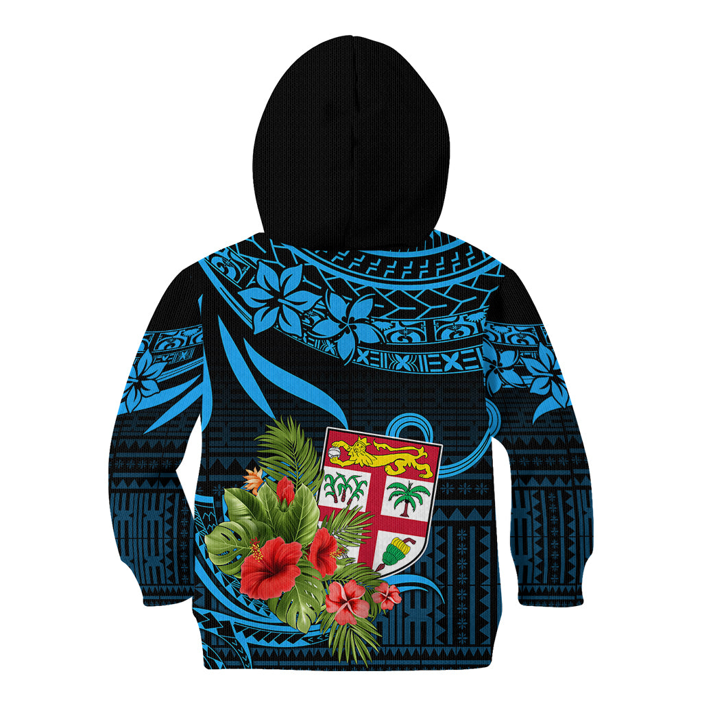 Custom Fiji Islands Kid Hoodie With Polynesian Tribal Happy National Day LT9 - Polynesian Pride