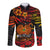 Custom PNG Remembrance Day Long Sleeve Button Shirt Polynesian Tribal and Poppy LT9 Unisex Red - Polynesian Pride