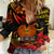 Custom PNG Remembrance Day Women Casual Shirt Polynesian Tribal and Poppy LT9 Female Red - Polynesian Pride
