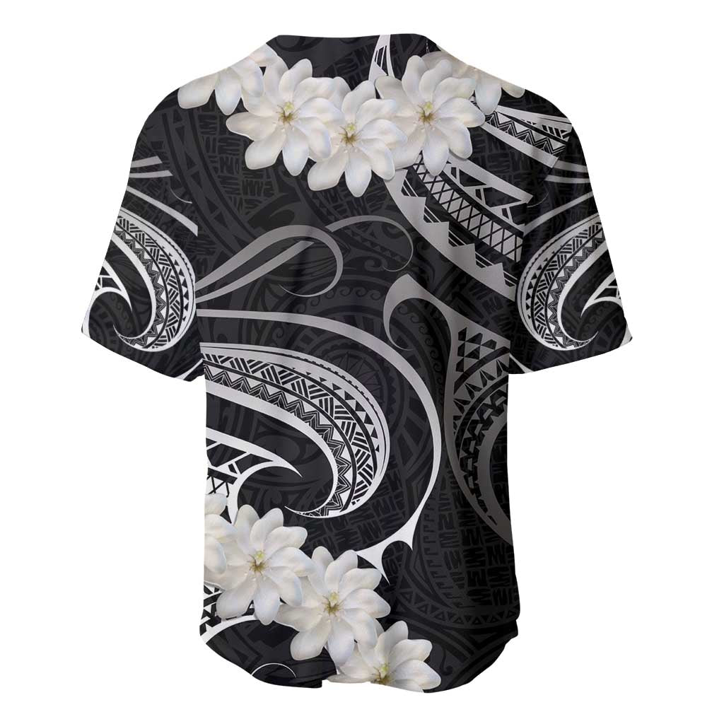 White Sunday Tokelau Gardenia Thunbergia Baseball Jersey Fakamalo Atu Kia Te Koutou Uma LT9 - Polynesian Pride