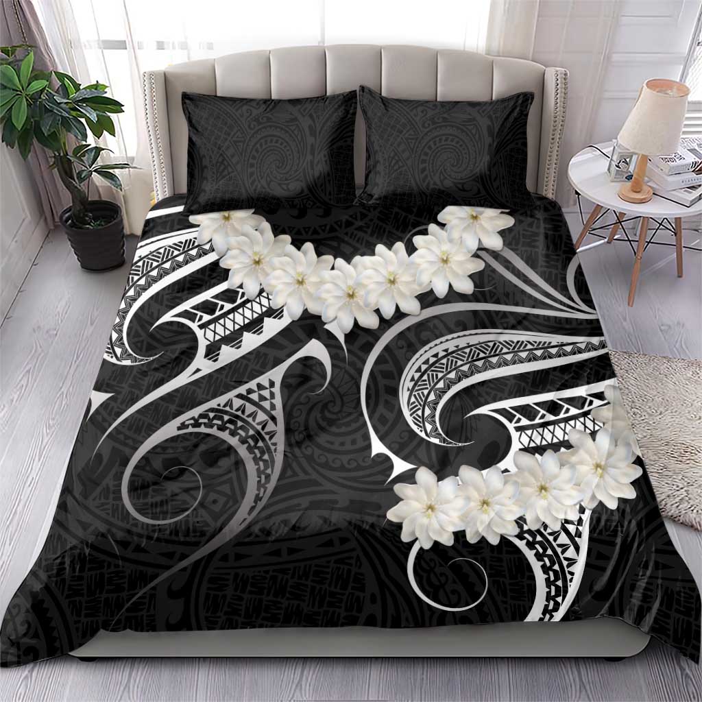White Sunday Tokelau Gardenia Thunbergia Bedding Set Fakamalo Atu Kia Te Koutou Uma LT9 - Polynesian Pride