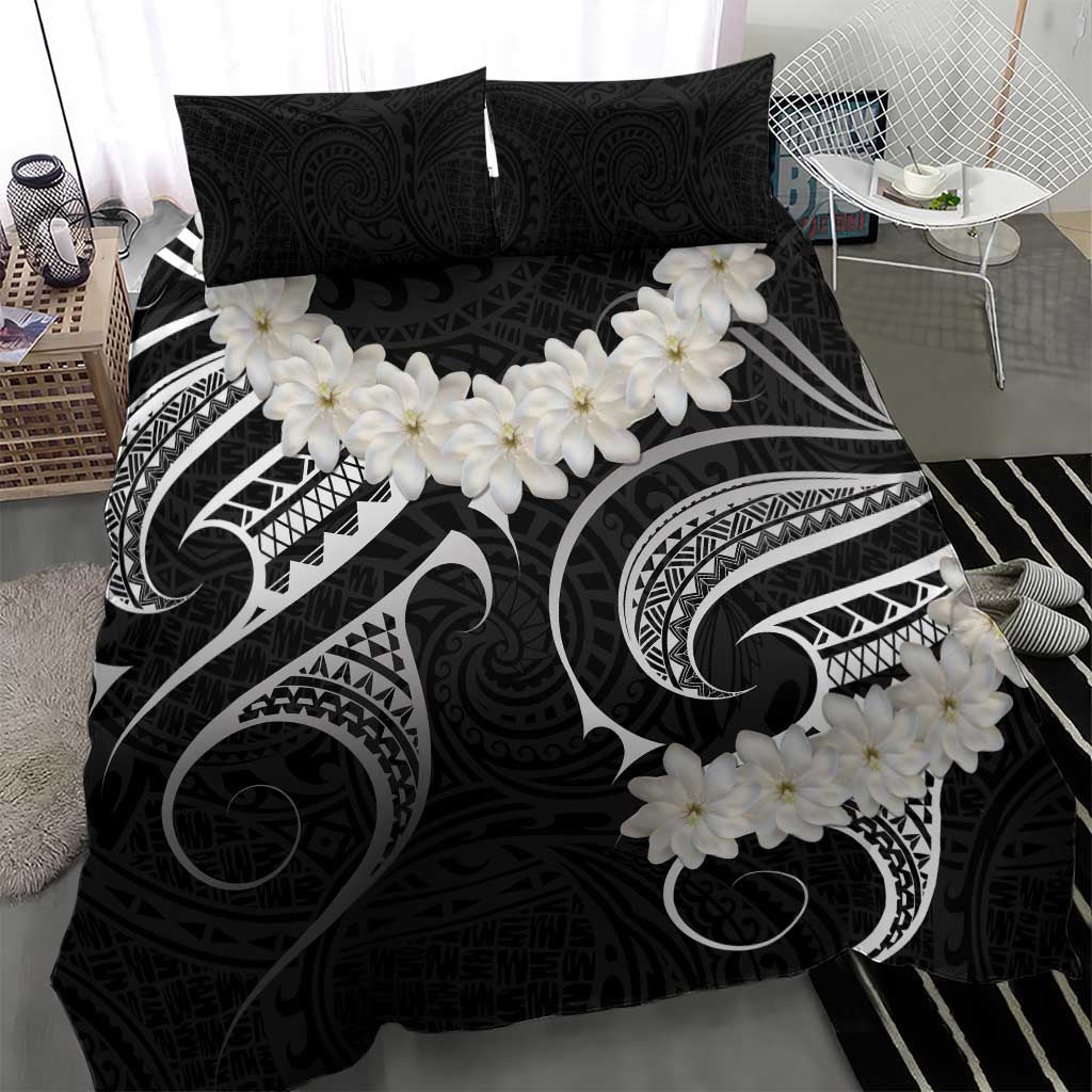 White Sunday Tokelau Gardenia Thunbergia Bedding Set Fakamalo Atu Kia Te Koutou Uma LT9 - Polynesian Pride