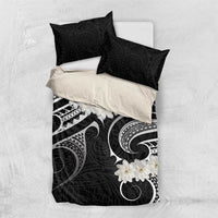 White Sunday Tokelau Gardenia Thunbergia Bedding Set Fakamalo Atu Kia Te Koutou Uma LT9 US Twin 172cm x 218cm Black - Polynesian Pride