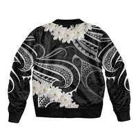 White Sunday Tokelau Gardenia Thunbergia Bomber Jacket Fakamalo Atu Kia Te Koutou Uma LT9 - Polynesian Pride