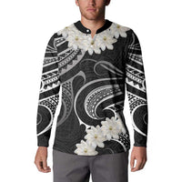 White Sunday Tokelau Gardenia Thunbergia Button Sweatshirt Fakamalo Atu Kia Te Koutou Uma LT9 - Polynesian Pride