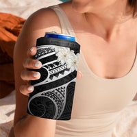 White Sunday Tokelau Gardenia Thunbergia 4 in 1 Can Cooler Tumbler Fakamalo Atu Kia Te Koutou Uma LT9 - Polynesian Pride