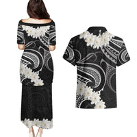 White Sunday Tokelau Gardenia Thunbergia Couples Matching Puletasi and Hawaiian Shirt Fakamalo Atu Kia Te Koutou Uma LT9 - Polynesian Pride
