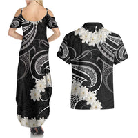 White Sunday Tokelau Gardenia Thunbergia Couples Matching Summer Maxi Dress and Hawaiian Shirt Fakamalo Atu Kia Te Koutou Uma LT9 - Polynesian Pride