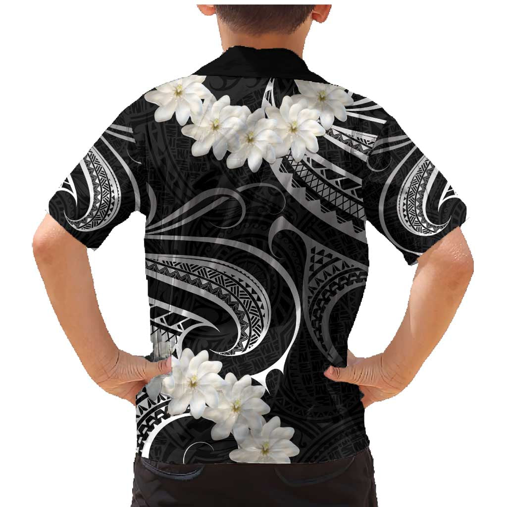 White Sunday Tokelau Gardenia Thunbergia Family Matching Mermaid Dress and Hawaiian Shirt Fakamalo Atu Kia Te Koutou Uma LT9 - Polynesian Pride