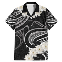 White Sunday Tokelau Gardenia Thunbergia Family Matching Mermaid Dress and Hawaiian Shirt Fakamalo Atu Kia Te Koutou Uma LT9 Dad's Shirt - Short Sleeve Black - Polynesian Pride