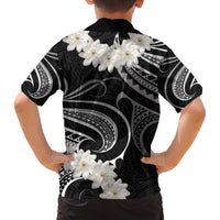 White Sunday Tokelau Gardenia Thunbergia Family Matching Off The Shoulder Long Sleeve Dress and Hawaiian Shirt Fakamalo Atu Kia Te Koutou Uma LT9 - Polynesian Pride