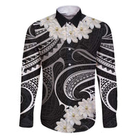 White Sunday Tokelau Gardenia Thunbergia Family Matching Short Sleeve Bodycon Dress and Hawaiian Shirt Fakamalo Atu Kia Te Koutou Uma LT9 Dad's Shirt - Long Sleeve Black - Polynesian Pride