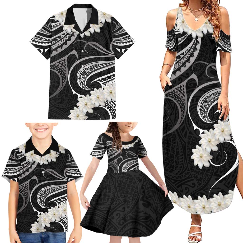 White Sunday Tokelau Gardenia Thunbergia Family Matching Summer Maxi Dress and Hawaiian Shirt Fakamalo Atu Kia Te Koutou Uma LT9 - Polynesian Pride