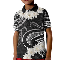 White Sunday Tokelau Gardenia Thunbergia Kid Polo Shirt Fakamalo Atu Kia Te Koutou Uma LT9 Kid Black - Polynesian Pride