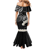 White Sunday Tokelau Gardenia Thunbergia Mermaid Dress Fakamalo Atu Kia Te Koutou Uma LT9 - Polynesian Pride