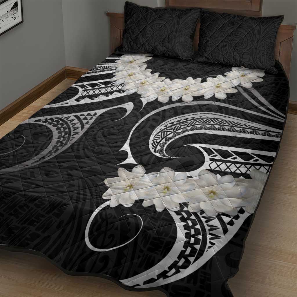 White Sunday Tokelau Gardenia Thunbergia Quilt Bed Set Fakamalo Atu Kia Te Koutou Uma LT9 - Polynesian Pride