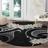 White Sunday Tokelau Gardenia Thunbergia Round Carpet Fakamalo Atu Kia Te Koutou Uma LT9 - Polynesian Pride