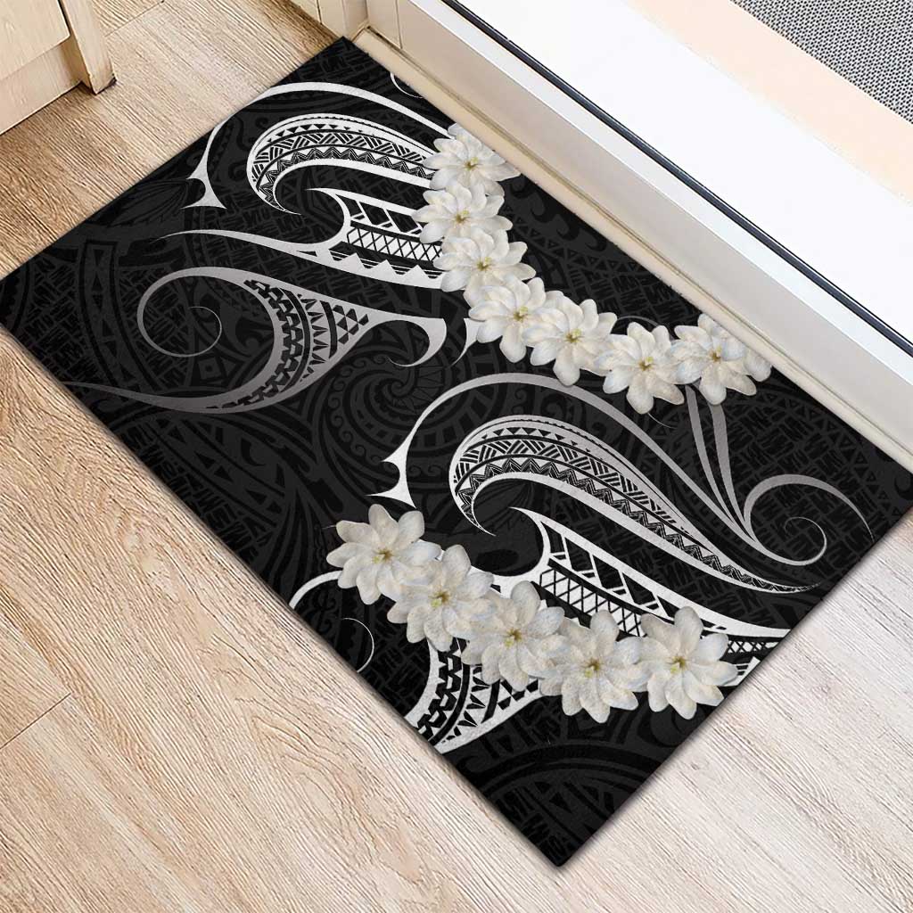 White Sunday Tokelau Gardenia Thunbergia Rubber Doormat Fakamalo Atu Kia Te Koutou Uma LT9 - Polynesian Pride