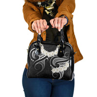 White Sunday Tokelau Gardenia Thunbergia Shoulder Handbag Fakamalo Atu Kia Te Koutou Uma LT9 One Size Black - Polynesian Pride